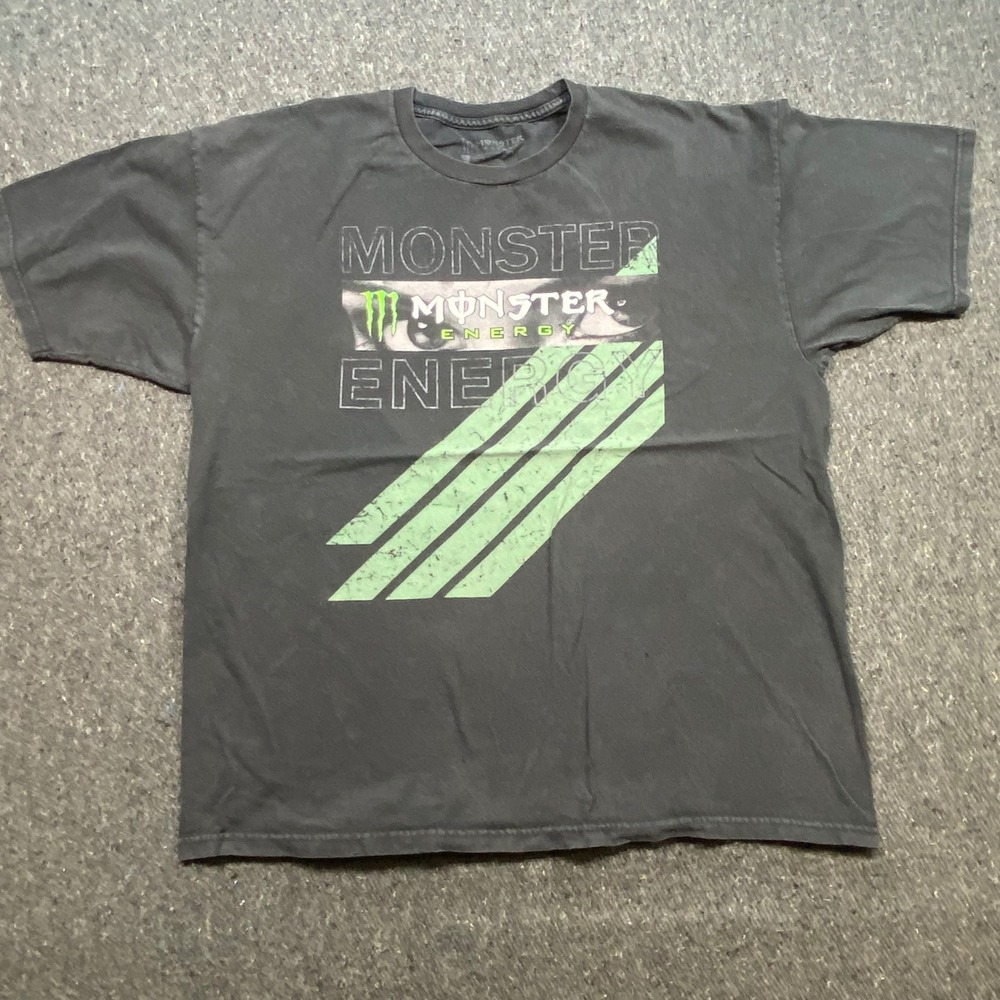 Monster Energy TShirt‎ Sz XL Mens Black Skater Grunge Graphic Logo Motocross Tee